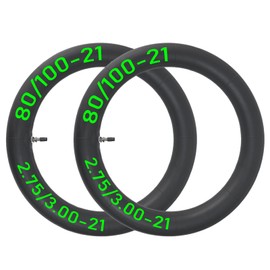 2-Pcs 2.75/3.00-21 Inner Tube 80/100-21 Dirt Bike Tube 90/90-21 Straight Valve Stem