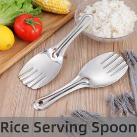 2PCS Stainless Steel Rice Serving Spoon Rice Spoon Rice Serving Spoon Cooking Tool for Home Hotel Catering Kitchen