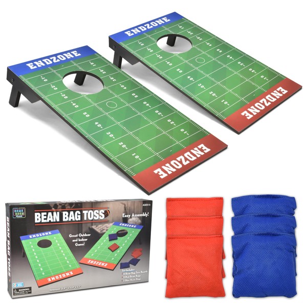 Number 1 In Service Bean Bag Toss Kids Wood Cornhole Game Set Fun Outdoor and Indoor Play Backyard Sports for Boys and Girls All Ages