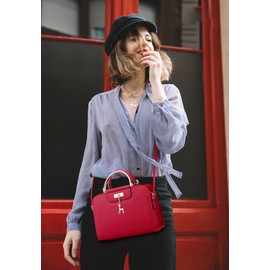 DIRRONA Elegant Women's Handbags Casual Shoulder Bag Travel Shoulder Bag Large Capacity Shoulder Bags Women's Handbag Fawn Brown Metal Pendant, Red A, Casual, unique