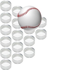 48 PCS(3 size 1.77in & 1.26in & 0.67in)Sphere stand,Acrylic Display Stand Clear Ring Baseball Stands Plastic Round Display Stand for Golf Ball,Baseball,Softball,Tennis Ball,Spheres,Marbles,Collections