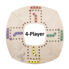 uDog Board Game | Old-Fashioned Fun for 2–12 Players | Made in The USA | Durable Wooden Pieces to Last a Lifetime | Family Game Night (4-Player)