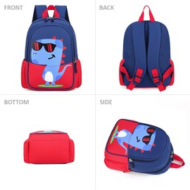 POWOFUN Kids Toddler Preschool Travel Backpack Kindergarten Cool Cute Cartoon Schoolbag Backpack Dinosaur Red Backpack Bookbag For Girls Boys Baby