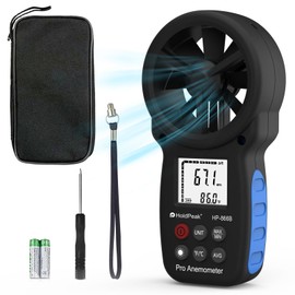 HoldPeak 866B Digital Anemometer Handheld Wind Speed Meter for Measuring Wind Speed, Temperature and Wind Chill with Backlight and Max/Min