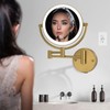 LEDOOLE 8” Wall Mounted Makeup Mirror 1X/10X Magnification, Rechargeable 2