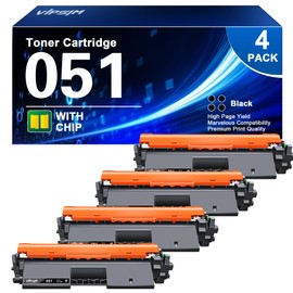 051 Toner Cartridge - Replacement for Canon 051 Toner Cartridge CRG051 051H CRG051H to Use with Canon Imageclass MF263dn MF264dw MF266dw MF267dw MF269dw LBP162dw LBP161dn Printer (Black, 4-Pack)