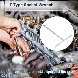 RATCHROLL 1 Pcs Universal Socket Wrench 18.5x13.5cm Spanner Socket Remover Hexagon Carbon Steel 10mm for Car Motorcycle Dirtbike T-Handle Wrench Sleeve