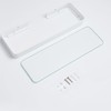 Halyuhn Bathroom Shelves, 15.7in Tempered Glass Shelf with Towel Bar