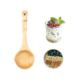 Wooden Sauna Ladle Wood Scoop Handmade Ladle Serving Spoons Wood Scoop Kitchen Ladles Dripper,Wooden Scoops