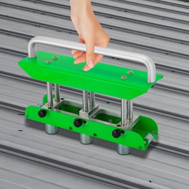 Bending Tool, Professional Metal Plate Bending Machine, Standing Seam Roofing Tools, Metal Edge Roller with Tin Snips, 3-Station Edge Bead Roller, Stable Even Bending, No Length Limit