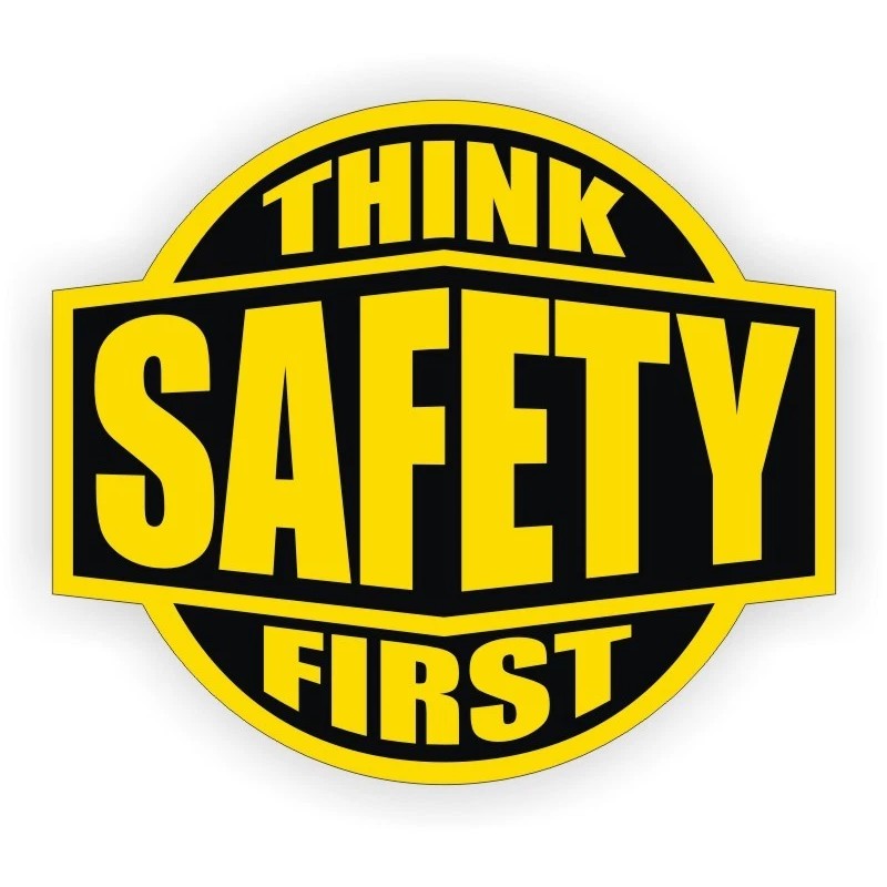 Unbranded/Generic 3pcs - Think Safety First Hard Hat Stickers Helmet