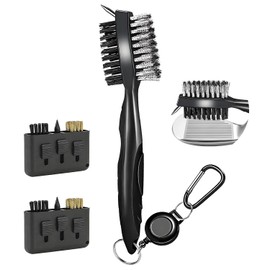 3-teiliges Set Golfschlägerbürsten und Rillenreiniger, Golfbürstenreiniger, Premium-doppelseitiger Schlägerkopfreiniger für Golfschläger, Rillen- und Griffreinigung