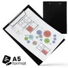 Netuno 1 x Clipboard A5 with Clip Black Writing Board