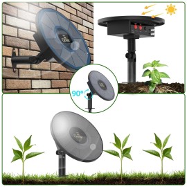 CIRYASR 50ft Solar Drip Irrigation  Automatic Watering System 2200mAh Battery 6 Timer