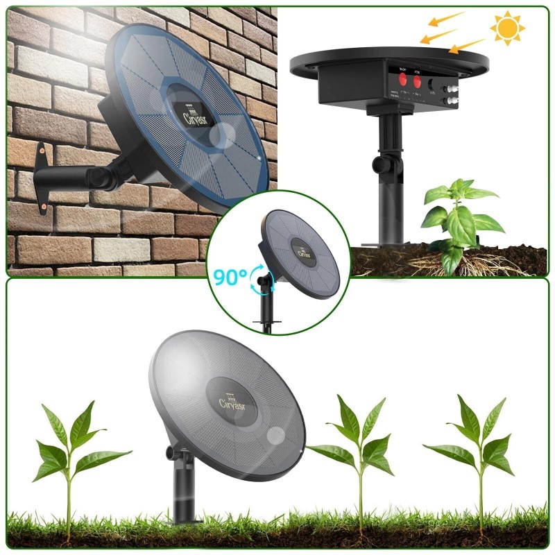 CIRYASR 50ft Solar Drip Irrigation Automatic Watering System 2200mAh Battery