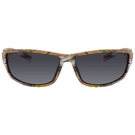 Hornz Brown Forest Camouflage Polarized Sunglasses for Men - WhiteTail - Free Matching Microfiber Pouch - Brown Camo Frame - Smoke Lens