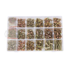 findmall M4 M5 M6 Bolts and Nuts Sorting Kit-1600Pcs, Grade 8.8 Carbon Steel, Nuts and Washers, with Storage Box