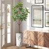 Artificial Tree in Abstract Ink Planter, Fake Magnolia Tree for