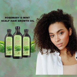 Mamado 100% Pure Rosemary Mint Scalp & Hair Growth Oil – Nourishing Oil for Hair Roots, Restores Damaged Hair Cells, Targets Receding Hairline - Hydrates Hair and Reduces Breakage