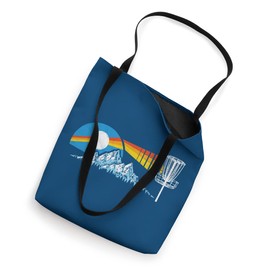 Disc Golf Distressed Mountains & Sun 80s Vintage Tote Bag