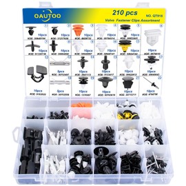 OAUTOO 210pcs for Volvo Fastener Clips Assortment Auto Body Interior and Exterior Retainer Bumper Cover Fender Liner Rocker Molding Door Interior Panel Trim Clip