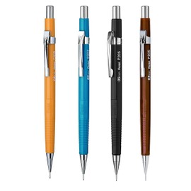 Pentel P200 Series Mechanical Pencil - Automatic, Drafting Pencil Refillable - 1 of Each Size - Pack of 4-0.3mm/0.5mm/0.7mm/0.9mm