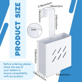 Honeydak Large Size 4. 33 x 4. 33 x 1. 38 Inch Stainless Steel Toilet Tank Cleaning Tablet Holder with Adjustable Hook to Hang Toilet Cleaner Box