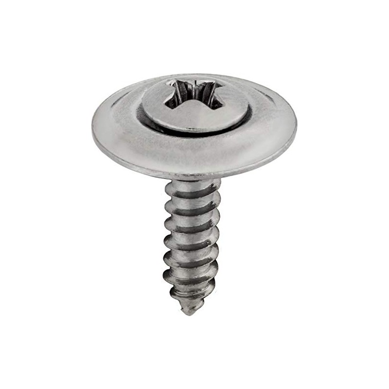 #6 X 5/8" Phillips Oval Head Sems Countersunk Washer Chrome