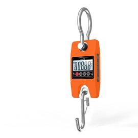 Hanging Weight Scale 400KG/880LB, Stainless Steel Digital Crane Scale, Suitable for Outdoor Farm Hunting Travel and Fishing (Orange)