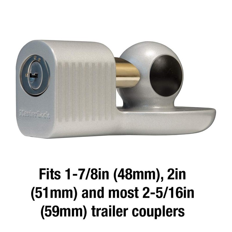Master Lock Silver Trailer Hitch Lock, Trailer Tongue Lock for