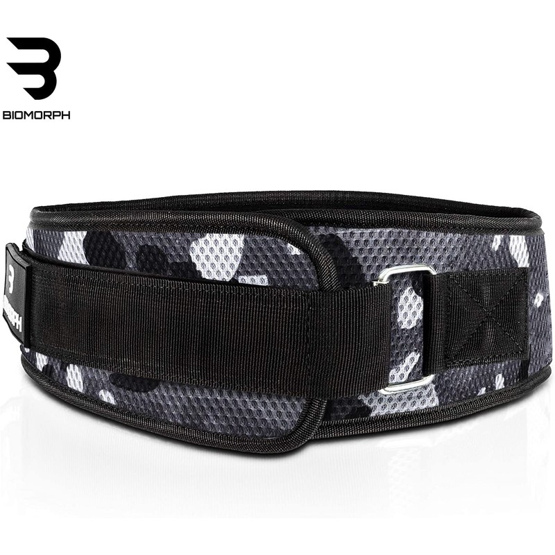 BIOMORPH Neoprene Weight Lifting Belt for Strength Training, Powerlifting, Bodybuilding,