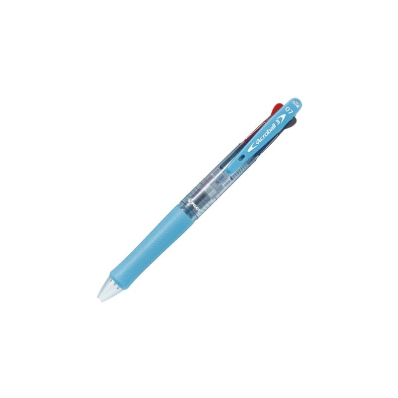 Pilot BKAB40FCSL Tri-Color Ballpoint Pen, Acroball 3, 0.7, Clear Soft