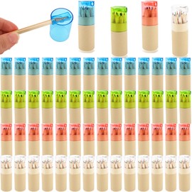 60 Pack Mini Colored Pencils Bulk with Sharpener Drawing Colored Pencils Portable Travel Coloring Pencil for Students Classroom Prizes Painting Supplies