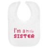 Azeeda 'I'm A Little Sister' Soft Cotton Baby Bib (BI00064186)