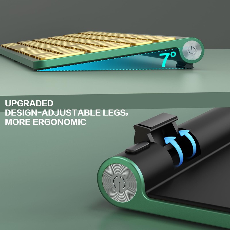 JOYACCESS Slim Compact Wireless Keyboard - Full-Size Silent Keys &