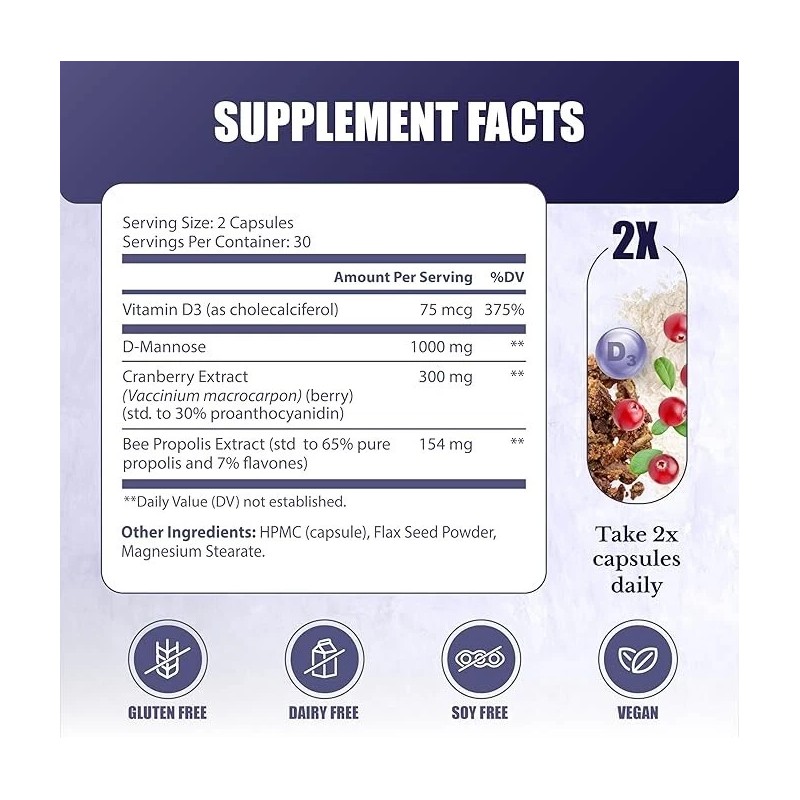 nation health md UroBliss Formula for Urinary Tract Support,D Mannose