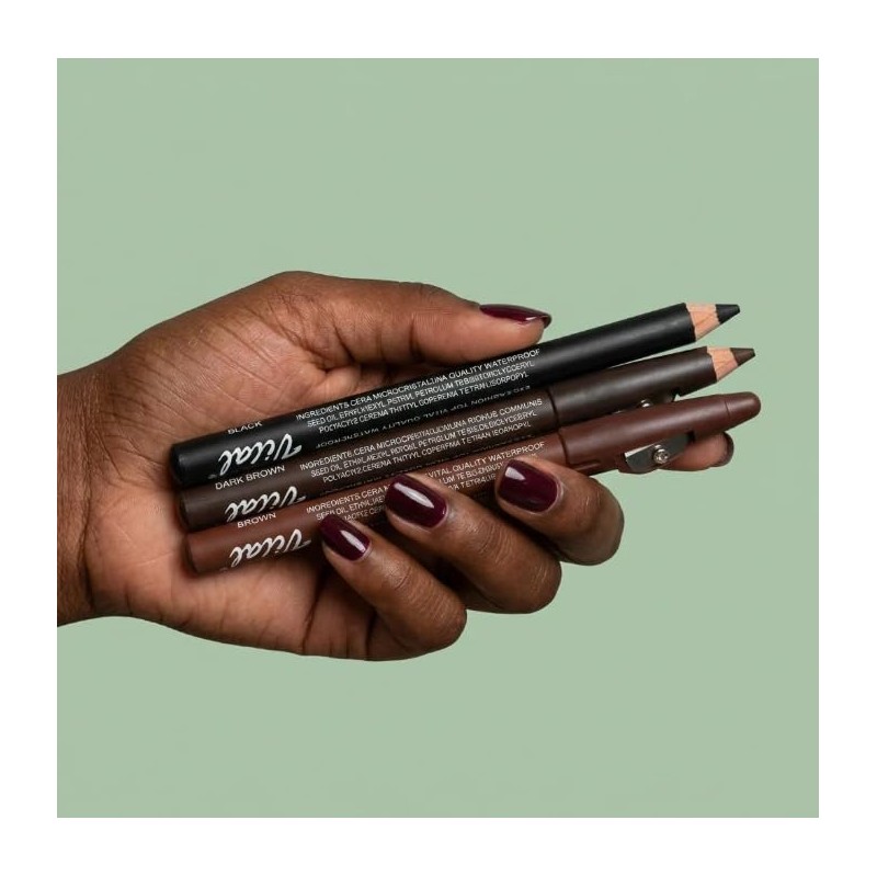 Fat Waterproof Eyebrow Pencil with Built-in Sharpener – Smudge-Proof, Natural