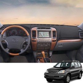 Bmolpt Custom Interior Accessories for Lexus GX470 2003 2004 2005 2006 2007 2008 2009 Leather Center Console Cover Dashboard Cover Dash Cover Mat Pad (Balck)