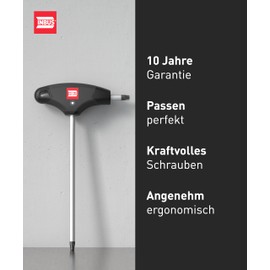 TORX® T-Handle Screwdriver TX10, with HybridTouch - Made in Germany (INBUS® 74193)