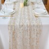 CHUQING Table Runner Gold Table Runner Golden Wedding Table Decoration