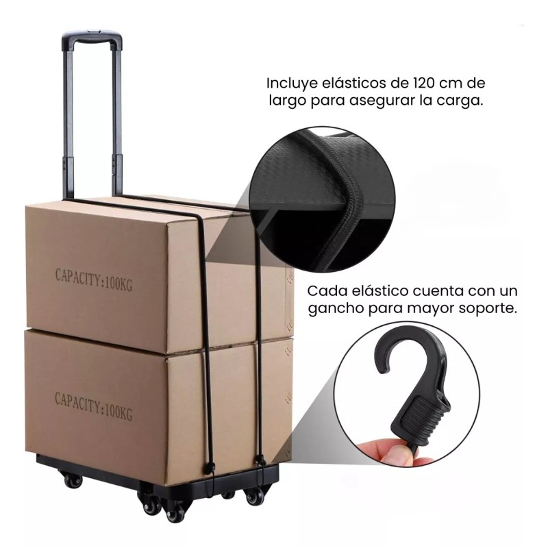 Bee Vibes Carrito Diablito Plegable De Carga, Soporte De 230kg