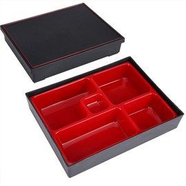 Fiambrera tradicional japonesa, caja Bento cuadrada de estilo japonés, contenedor de almacenamiento de alimentos lacado para picnic, camping