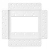 3-Gang Flush Drywall Receptacle Mount - Seamless Mud-In Wall Plate