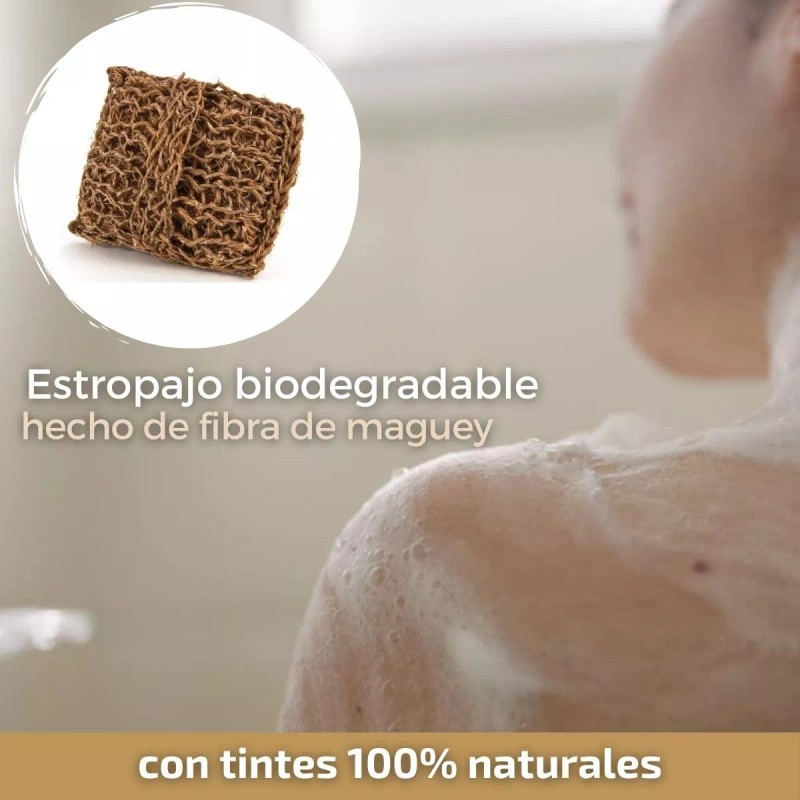 Corazón Verde Jabonera Exfoliante Estropajo Naturales Fibra 10 Piezas