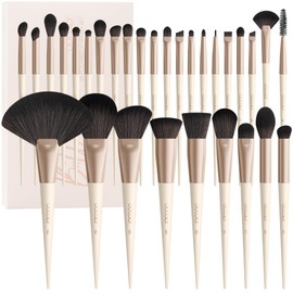 docolor Juego De 30 Brochas De Maquillaje Profesionales, Brochas De Maquillaje Premium Sintéticas, Para Polvos, Base, Contorno, Rubor, Corrector, Sombra De Ojos, Difuminado, Delineador, Pliegue,