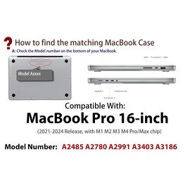 UESWILL [Invisible Ultra Thin] Case for MacBook Pro 16 inch with M4 M3 M2 M1 Pro Max chip Touch ID, Premium Translucent Slim Hard Shell Cover, Space Gray