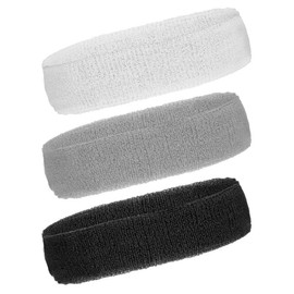 WJI Pack of 3 Hair Bands Women, Headband Girls/Boys/Children Yoga Cotton Headbands, Elastic Stretch Sweatband, Hair Band, Mixed Colours, Ballet Headband for Sports, Pilates, Fitness