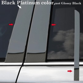Torox 2011-2019 Ford Explorer no key cut BLACK PLATINUM STAINLESS STEEL Pillar Posts