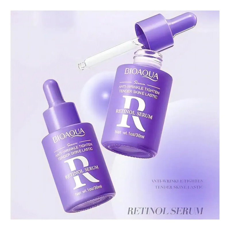 Bioaqua Sérum con Retinol, Antiarrugas Antiedad Suaviza Líneas Día/Noche