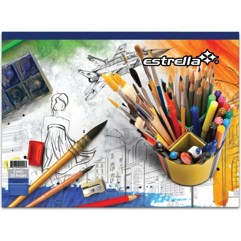 Block De Dibujo Estrella Constructivo 33x25 20 Hojas C:20
